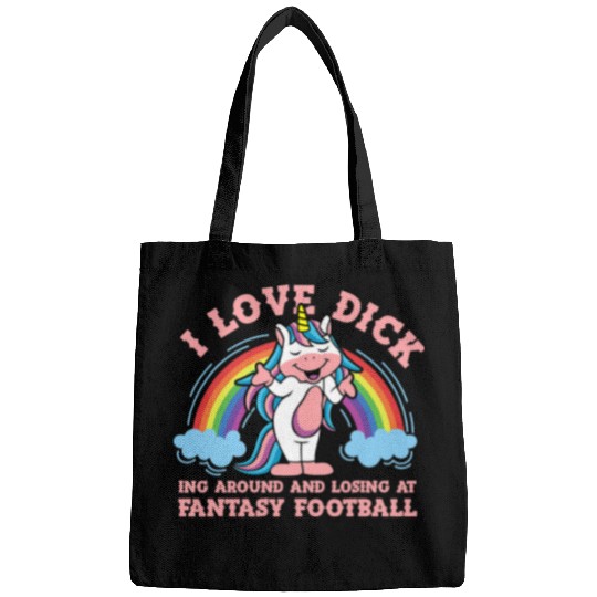 Unicorn Pet I Love Dicking Around Unicorn Fantasy Football Loser Trophy Bags