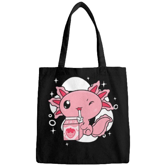 Axolotls Pet And Strawberry Milk japanese manga kawaii trend 358 Bags