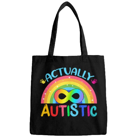 Autism Puzzle Actually Autistic Funny Autism Awareness Spectrum Men Women Bags
