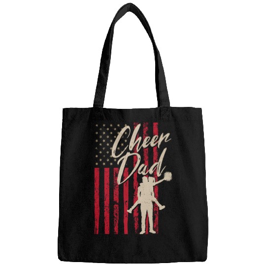 Patriotic American Flag Cheer Dad Fathers Coachs Pride Bags