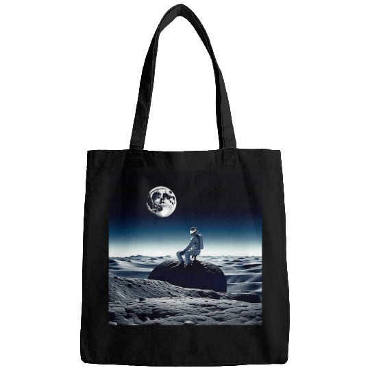 Astronaut on a Planet with Moon Space Astronomy Bags