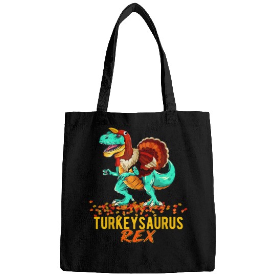 Dinosaur Pet Coolest Turkey Trex Dinosaur Happy Thanksgiving Boys Funny Bags