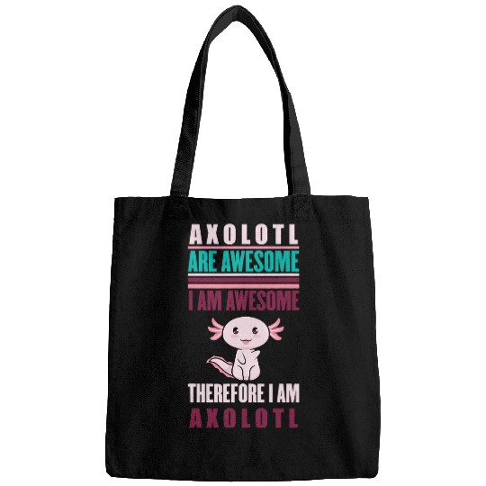 Axolotls Pet Are Awesome vintages Kawaii Salamander Amphibian Bags