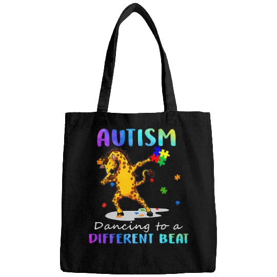 Giraffe Pet Autism Giraffes Dancing To A Different Beat Funny Bags