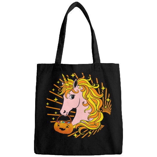 Unicorn Pet Halloween Cute Candy Corn Unicorn Lollipop Lover Fall Tee H 2 Bags