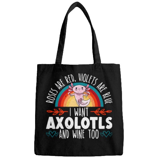 Axolotls Pet Retro Axolotls Salamander Reptile Mexican Bags