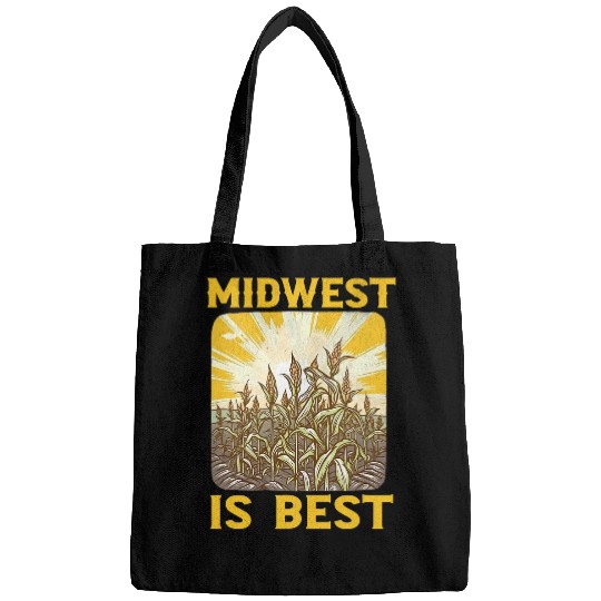 Farmer Midwest Is bests Retro Cornfield Midwestern Farm Corn Bags