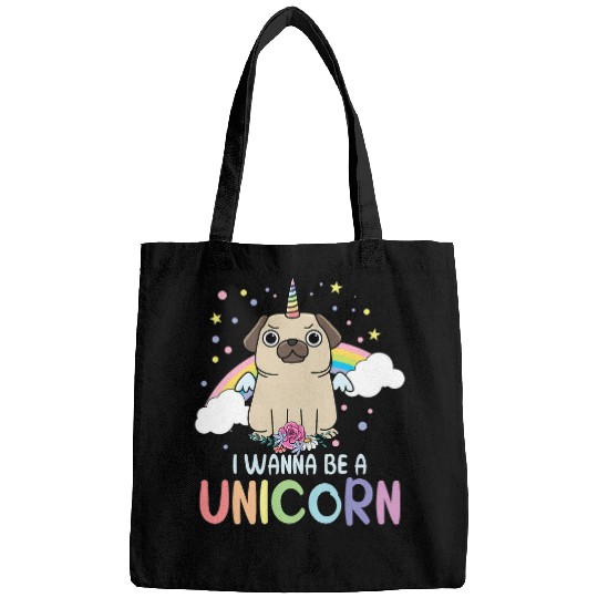 Unicorn Pet I wanna be a Unicorn rainbow puppy magic Bags