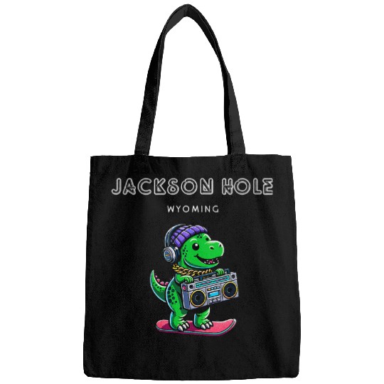 Dinosaur Pet Jackson Hole Wyoming Cute Snowboard TRex Bags