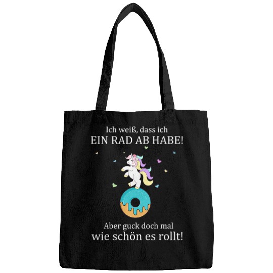 Unicorn Pet Ich Weiss Das Ich Ein rad Ab Habe Donut Unicorn Sayings Bags