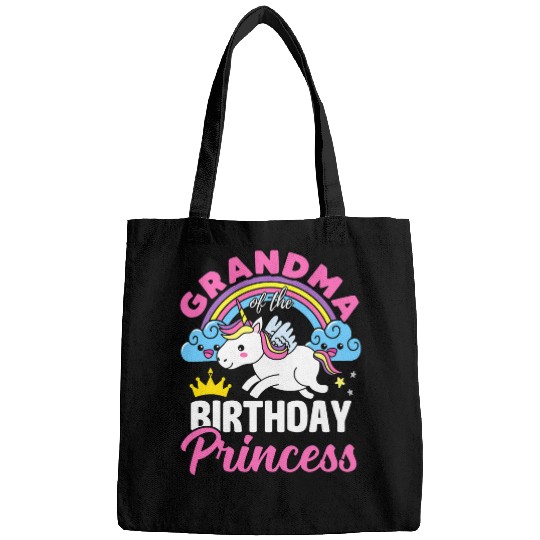 Unicorn Pet Grandma Of Birthday Princess Rainbow Unicorn Girls Birthday Bags