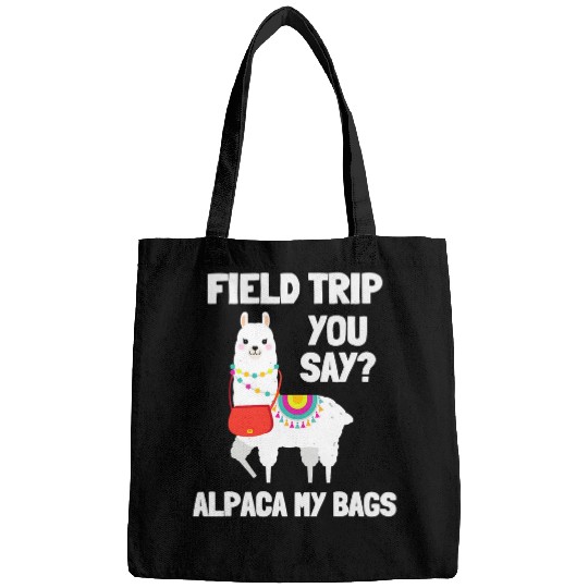 Llama Pet Field Trip  field day squad alpaca teachers kids funny Bags