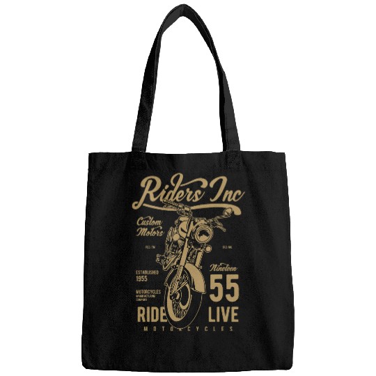 vintages Biker Motorcycle tee Silhouette chopper tee Bags