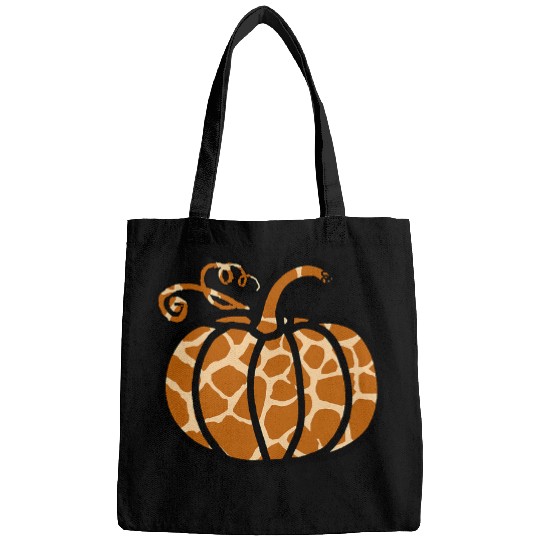Giraffe Pet Animal Print Giraffes Print Pumpkin Fall Halloween Party Bags