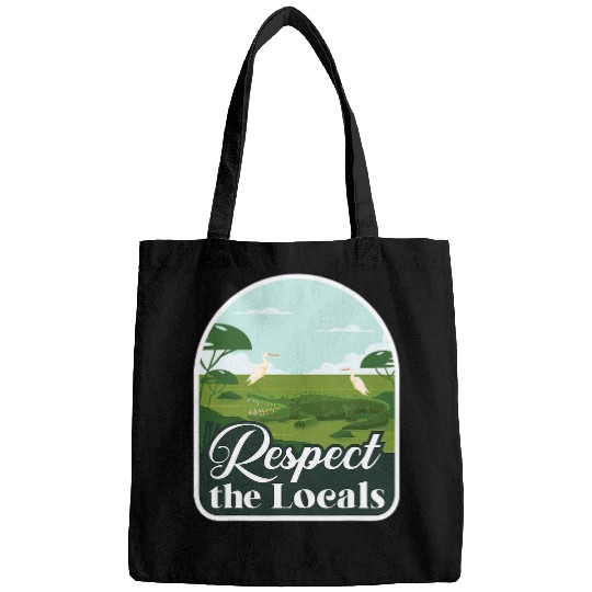 Alligator Pet Florida Alligator Crocodile Respect The Locals Bags