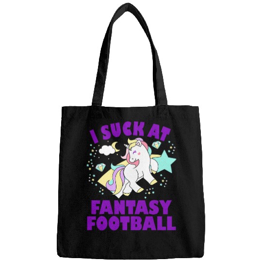 Unicorn Pet I Suck At Fantasy Football Unicorn Funny Loser Bags