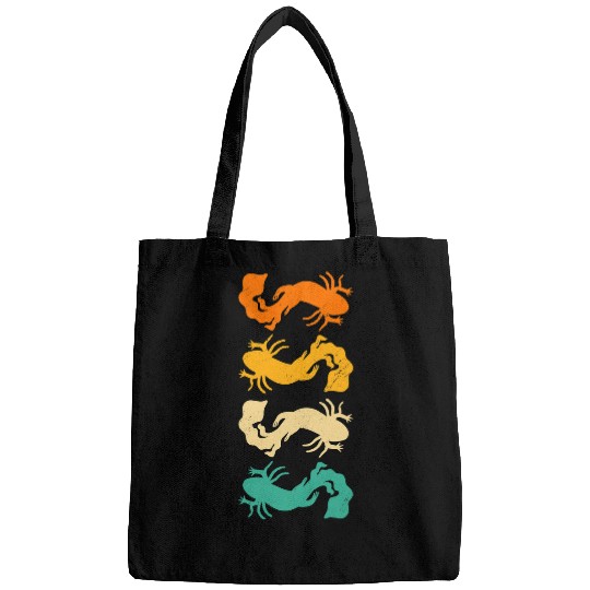 Axolotls Pet Retro Graphic Axolotls Kawaii Mexican Salamander Amphibian 5 26 Bags