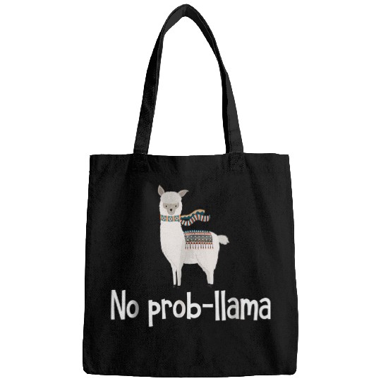 Llama Pet No ProbLlama Cute Llama Alpaca Funny Graphic Plus Size Bags