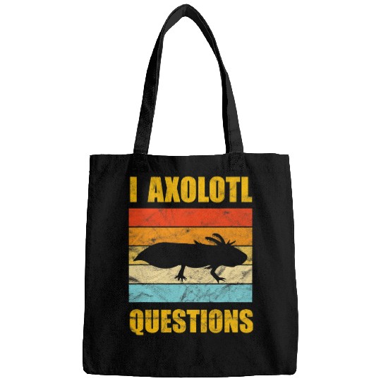 Axolotls Pet Respect Axolotls vintages Sunset Retro Mexican Salamander Bags