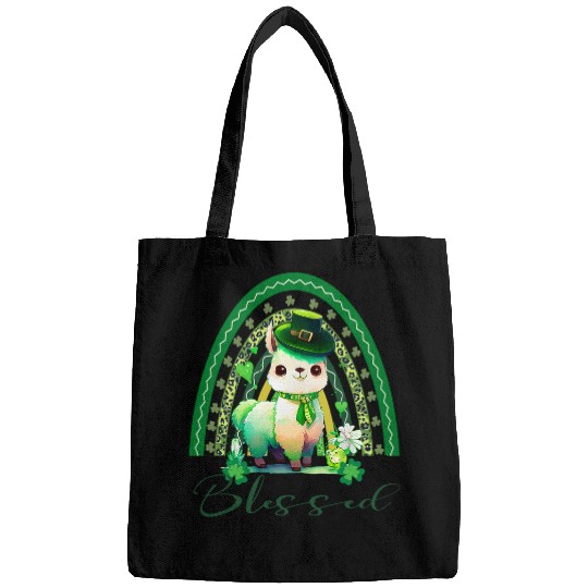Llama Pet St Patricks Blessed Christian Rainbow Adorable Bags