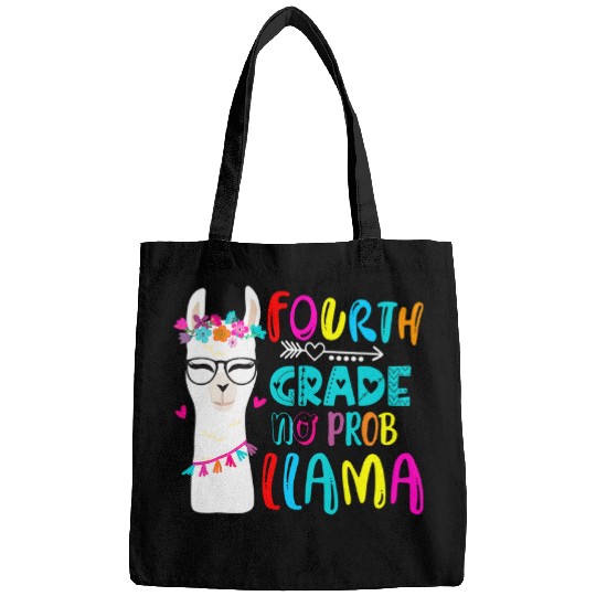 Llama Pet Fourth 4th Grade Teacher No Prob Llama First Day Girls Boys 21 Bags