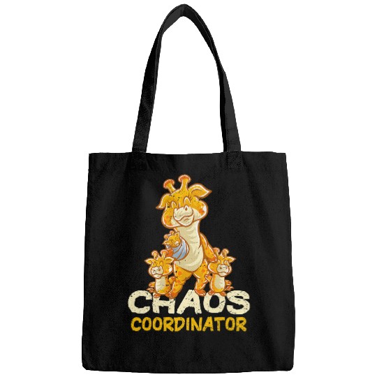 Giraffe Pet Mom Chaos Coordinator Mommy Mama Mothers Day Bags