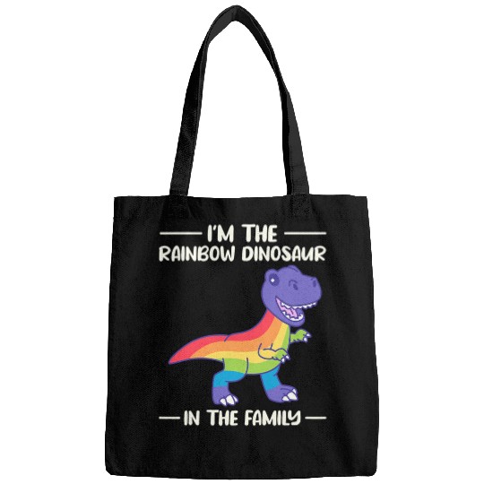 Dinosaur Pet LGBT LGBTRex Dinosaur Im The Rainbow Dinosaur In The Family Bags