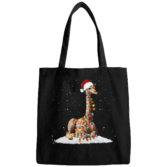Giraffe Pet Christmas Santa Giraffes Christmas Light Bags