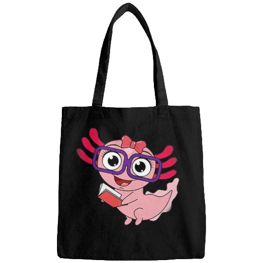 Axolotls Pet Studyxolotl Cute Kawaii Axolotls Studying Funny Salamander Bags