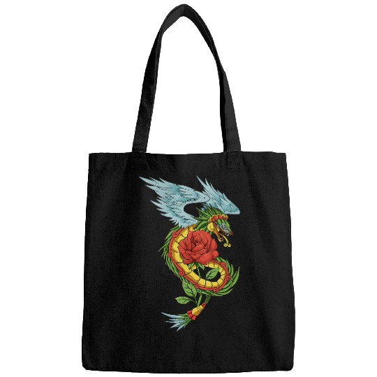 Dragon Pet Quetzalcoatl Dragon Rose Aztec Serpent Mayan Inca Toltec Bags