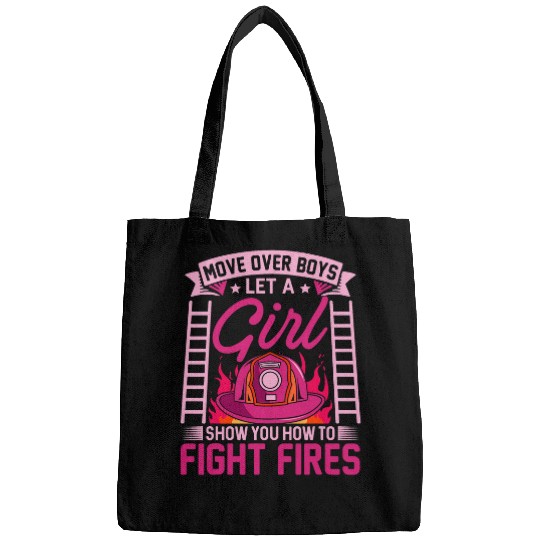 Firewoman Firefighter Women Volunteer Firefighting Rescuer Bags