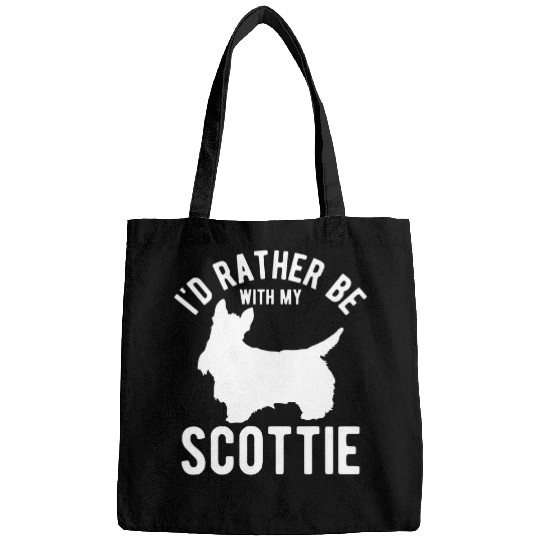 Scottish Terrier Id Rather Be With My Scottie Dog Bags