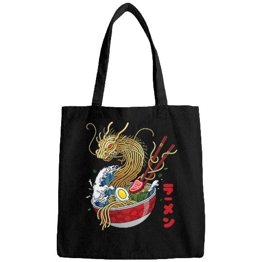 Dragon Pet Ramen Dragon Kanagawa Japanese Food Kaiju Kawaii Ramen Bags