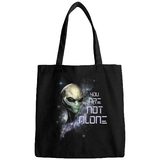 Aliens UFO extra terrestrial you are not alone Bags