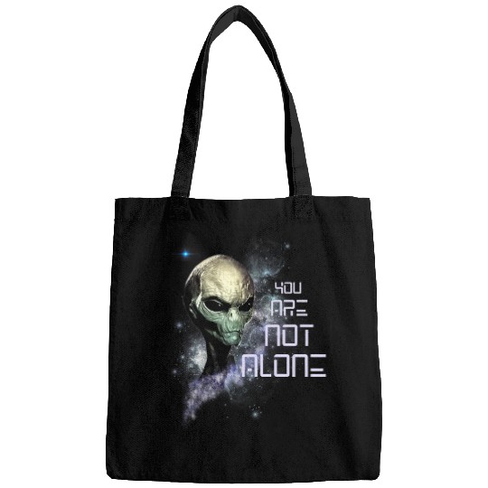 Aliens UFO extra terrestrial you are not alone Bags