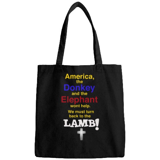 Elephant Mammal Elephant Republican and Donkey Democrat Lamb Christian Bags