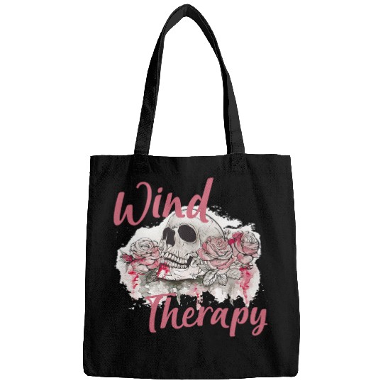 Wind Therapy Skull and Roses Floral Womens Motorcycle Bags
