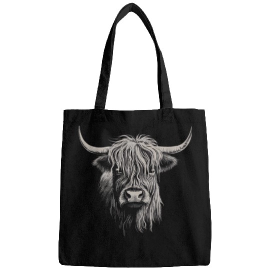 Highland Cow Cattle Hairy Animal Print Breeders Farm Farmer Bags
