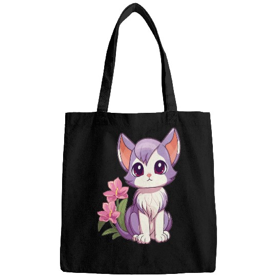 Cute Cat Floral Designer Orchids Flower Lover Florist Bags