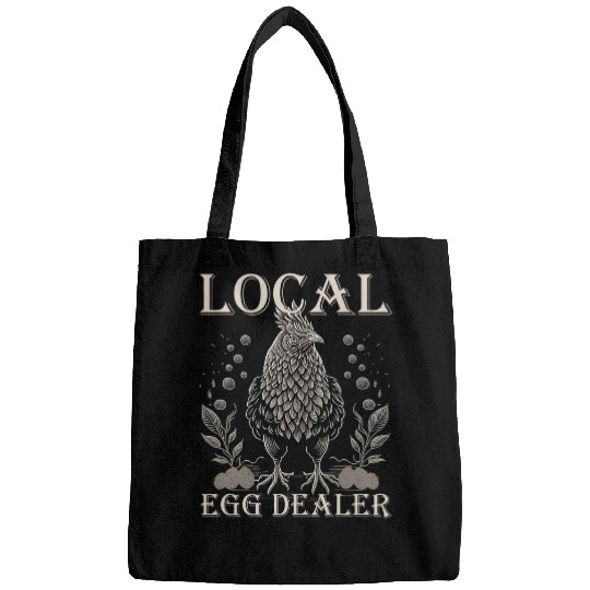 Chicken Pet Local Egg dealers Funny Chicken Lover Bleached Farm Farmer 8 Bags