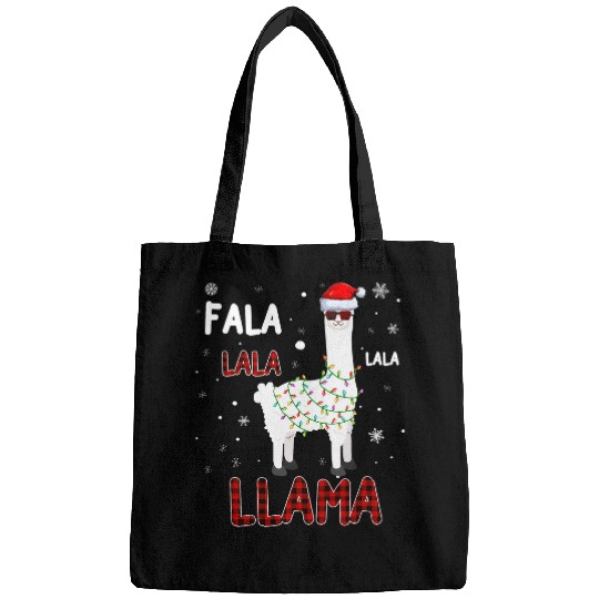 Llama Pet Funny Fa La La Llama Plaid  Alpaca Christmas Kids Girls Bags