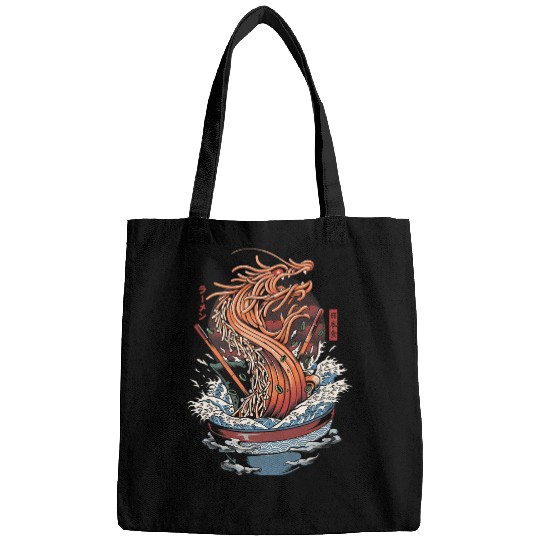 Dragon Pet Ramen Dragon Kaiju Dragon Japanese Noodle Funny Anime Bags