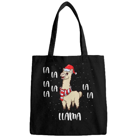 Llama Pet Christmas llama Fa La La Bags