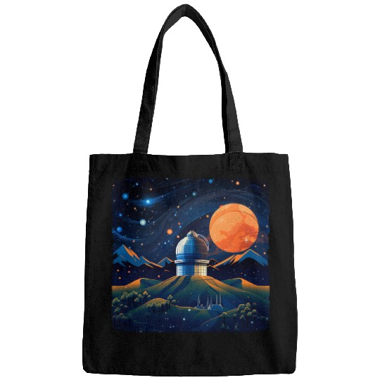 Telescope Station with big red Moon for Boys and Girls Bags