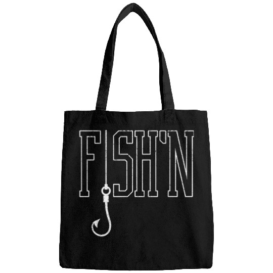 Fishing Fun Fishn Fishermen Fisher Angler Bait Hook Catch Fish 1 Bags