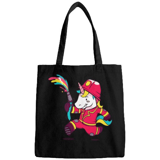 Unicorn Pet Firefighter Volunteer Firefighters Unicorn Firefighter Kids Bags