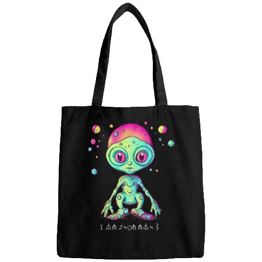 Aliens UFO Extraterrestrial Martian Im From Mars in Alien Language Bags