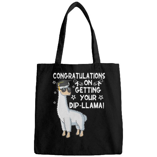 Llama Pet Funny Congratulations on DipLlama Graduation Bags