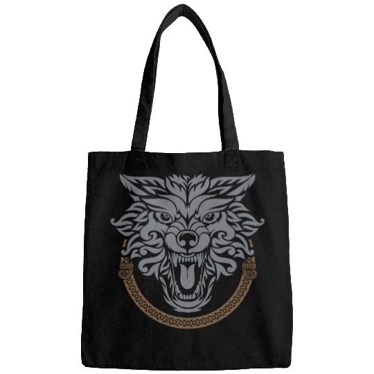 Coyote Mammal Viking wolfs Scandinavian Norse Pagan Bags