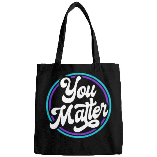 suicides Prevention 988 Ribbon You Matter Retro suicides Prevention Awareness Mental Health Bags